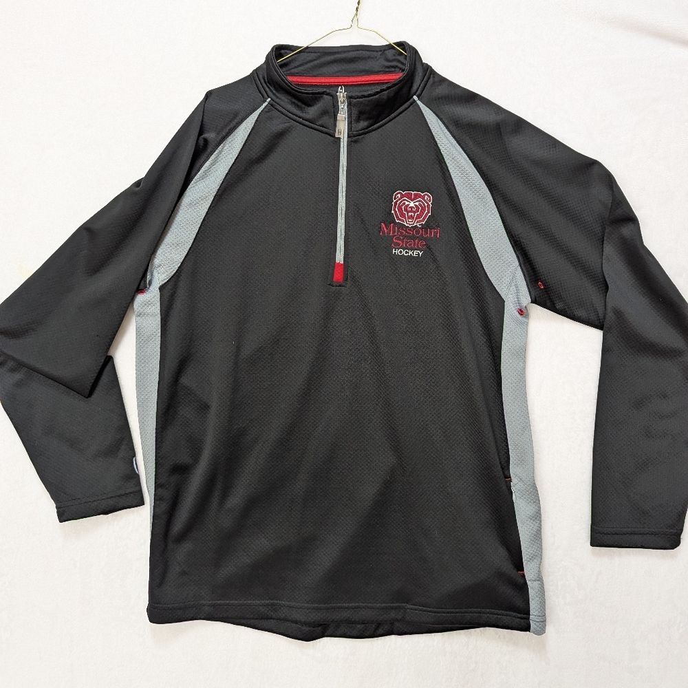 Missouri State Hockey Harrow Black and Gray Quarter-Zip Pullover XL